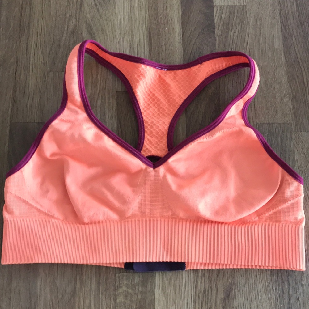 Lululemon Sports Bra (orange and maroon)